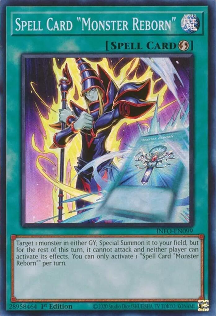 Spell Card "Monster Reborn" [INFO-EN099] Super Rare | Mega City Incorporated