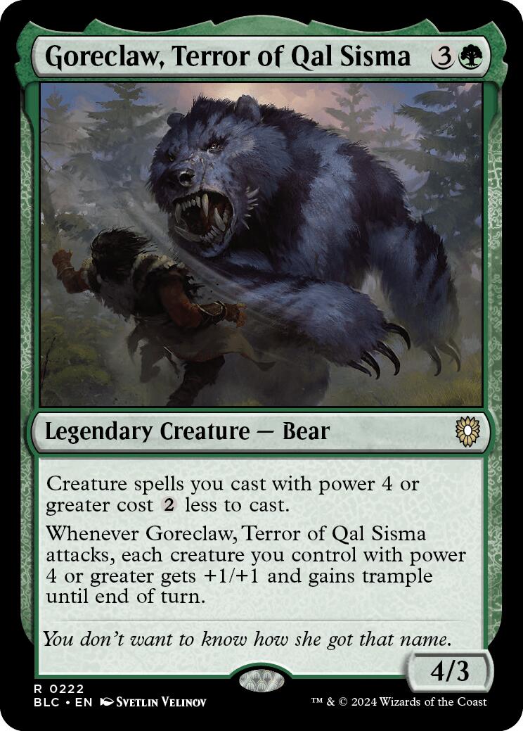 Goreclaw, Terror of Qal Sisma [Bloomburrow Commander] | Mega City Incorporated