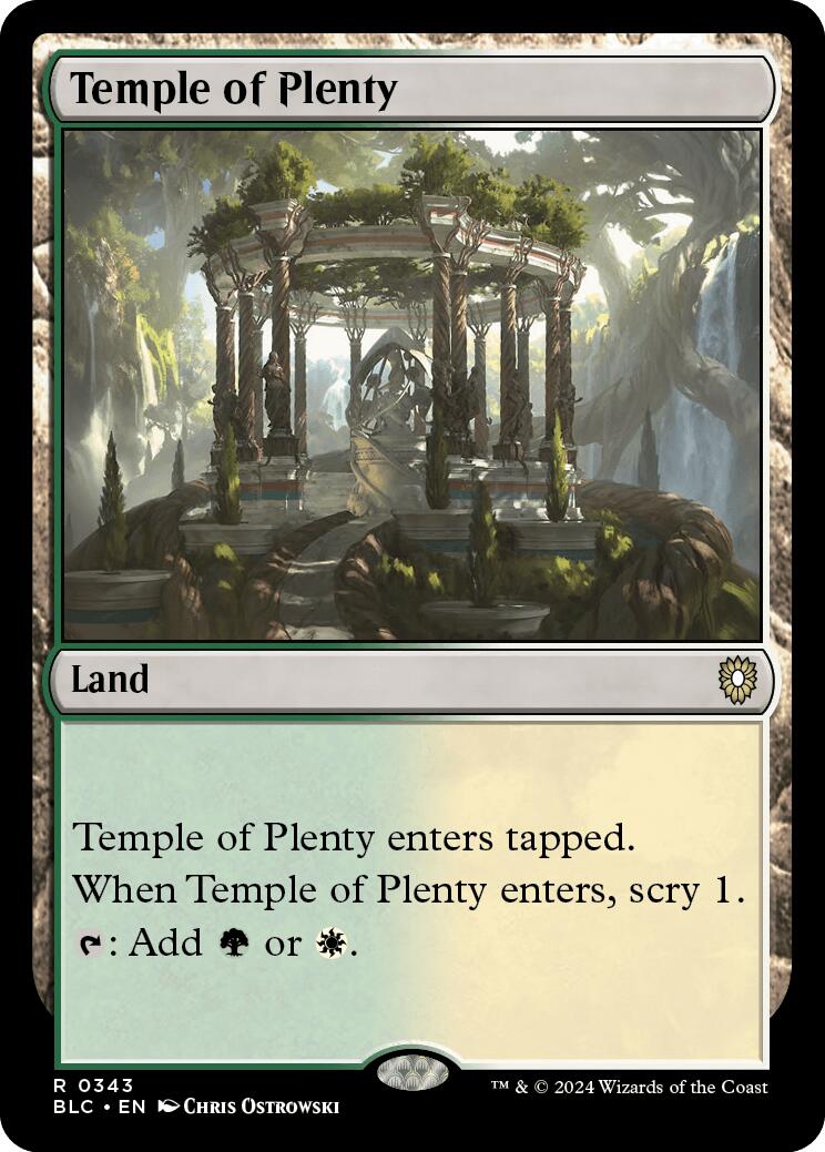 Temple of Plenty [Bloomburrow Commander] | Mega City Incorporated