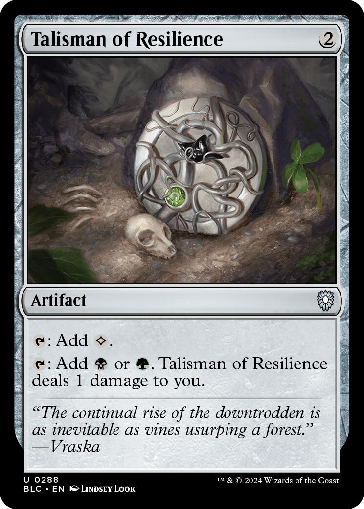 Talisman of Resilience [Bloomburrow Commander] | Mega City Incorporated