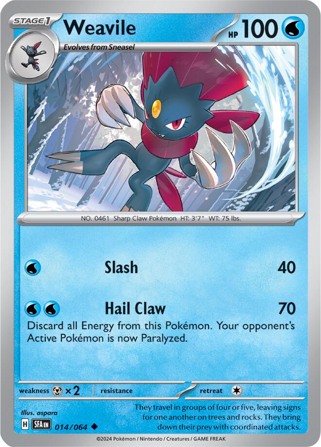 Weavile (014/064) [Scarlet & Violet: Shrouded Fable] | Mega City Incorporated