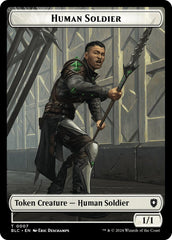 Human Soldier // Wolf (035) Double-Sided Token [Bloomburrow Commander Tokens] | Mega City Incorporated