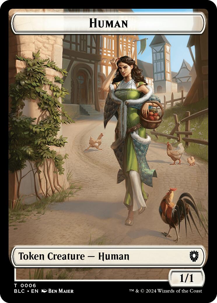 Human // Soldier Double-Sided Token [Bloomburrow Commander Tokens] | Mega City Incorporated