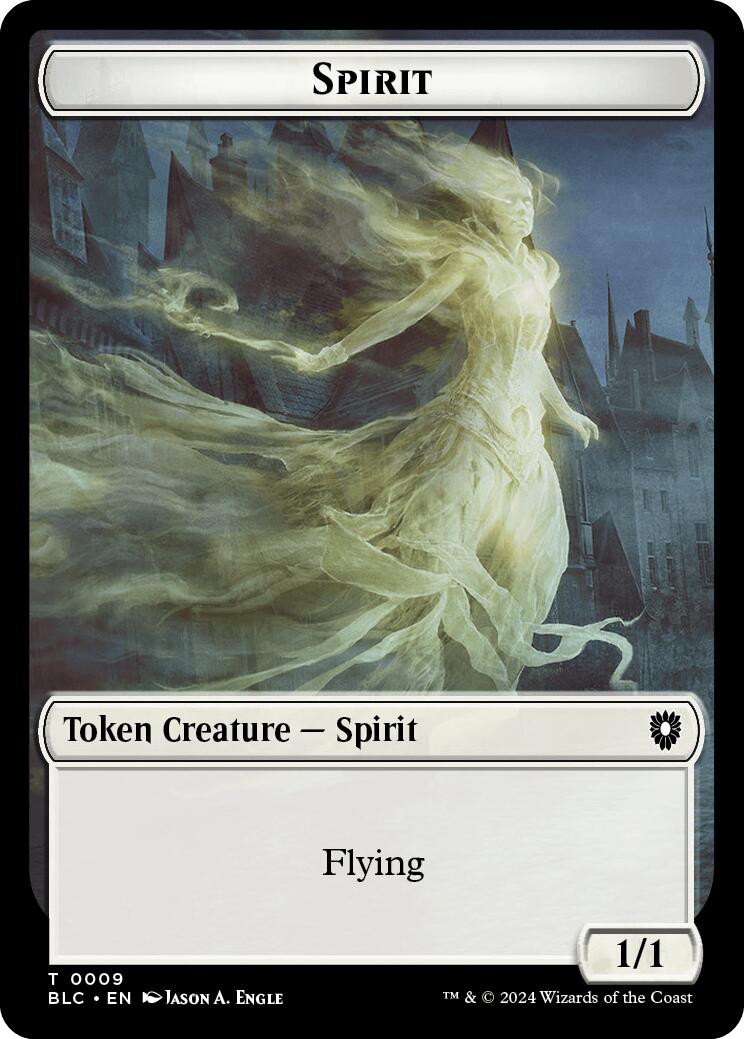 Spirit // Faerie Double-Sided Token [Bloomburrow Commander Tokens] | Mega City Incorporated