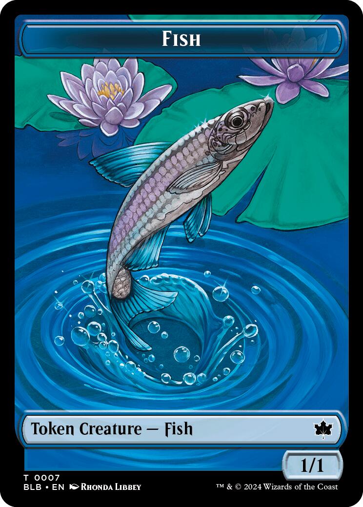 Bird (011) // Fish Double-Sided Token [Bloomburrow Commander Tokens] | Mega City Incorporated