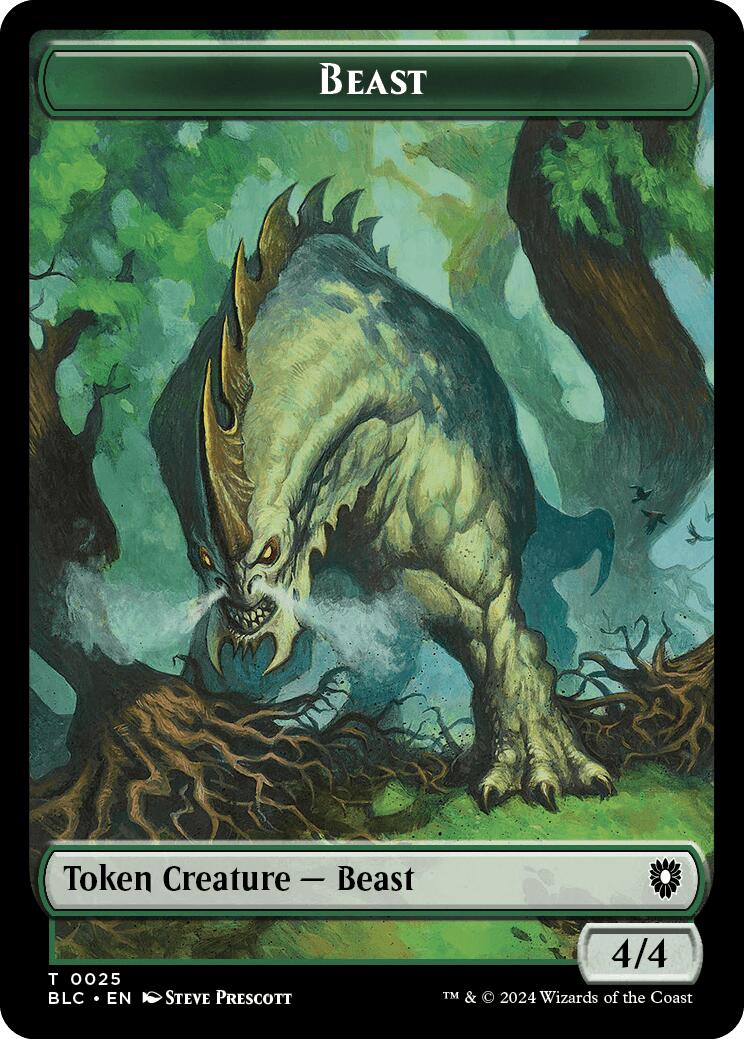 Cat // Beast (025) Double-Sided Token [Bloomburrow Commander Tokens] | Mega City Incorporated