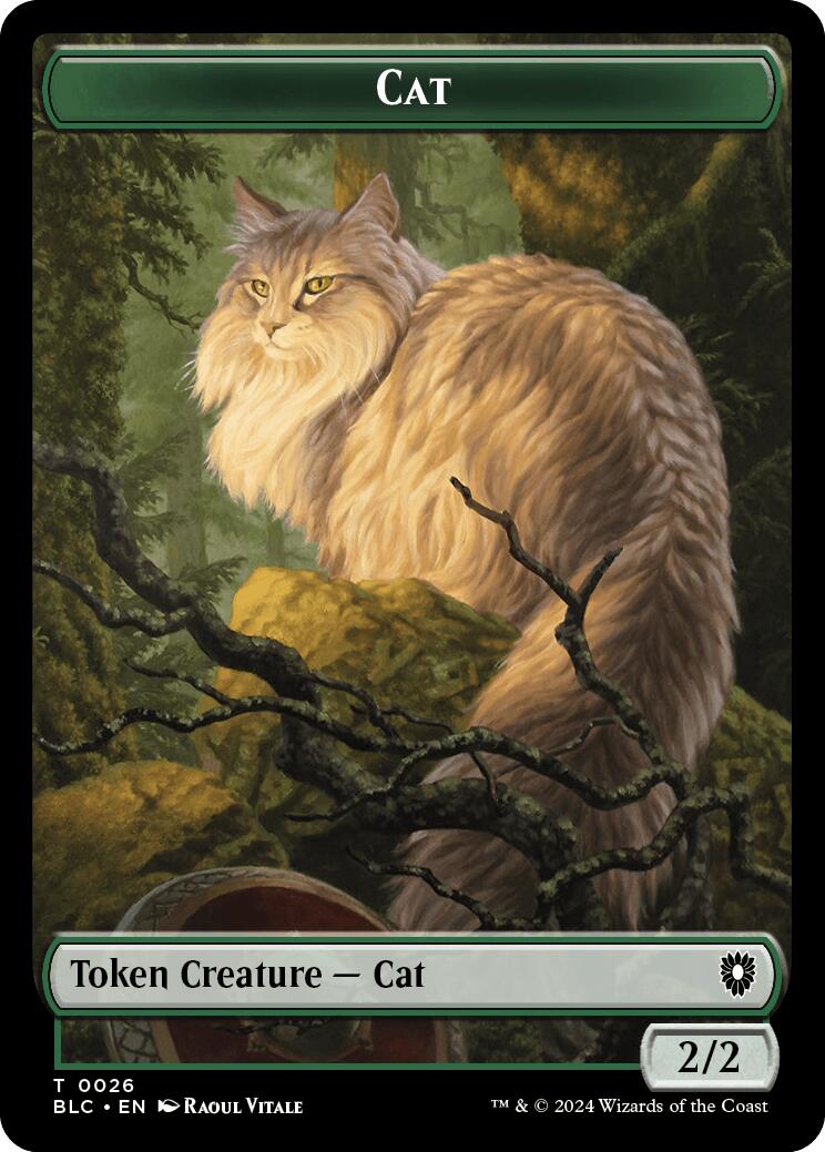 Cat // Beast (025) Double-Sided Token [Bloomburrow Commander Tokens] | Mega City Incorporated