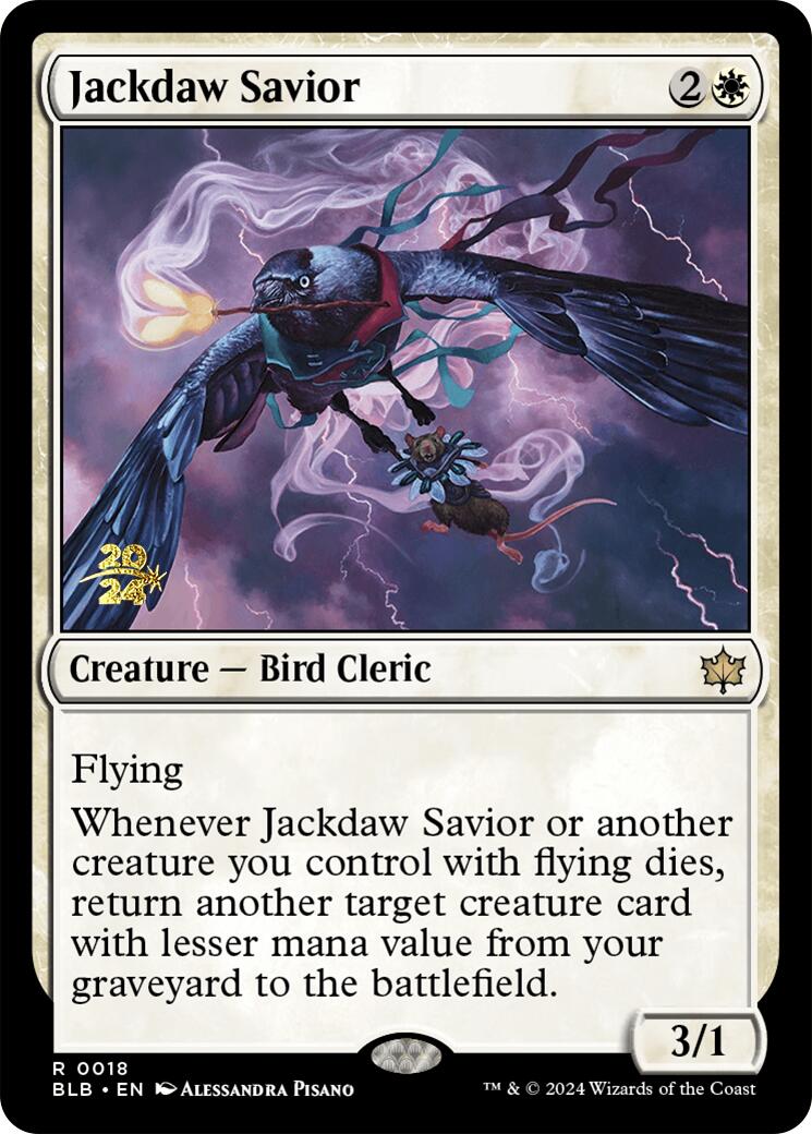 Jackdaw Savior [Bloomburrow Prerelease Promos] | Mega City Incorporated