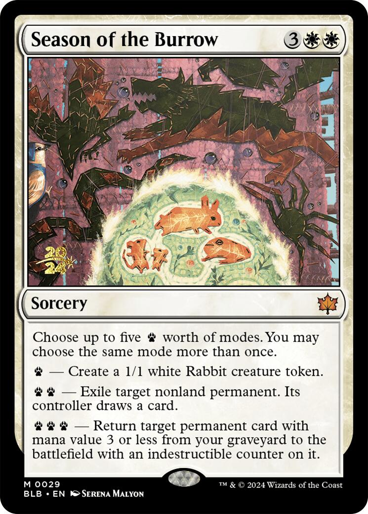 Season of the Burrow [Bloomburrow Prerelease Promos] | Mega City Incorporated