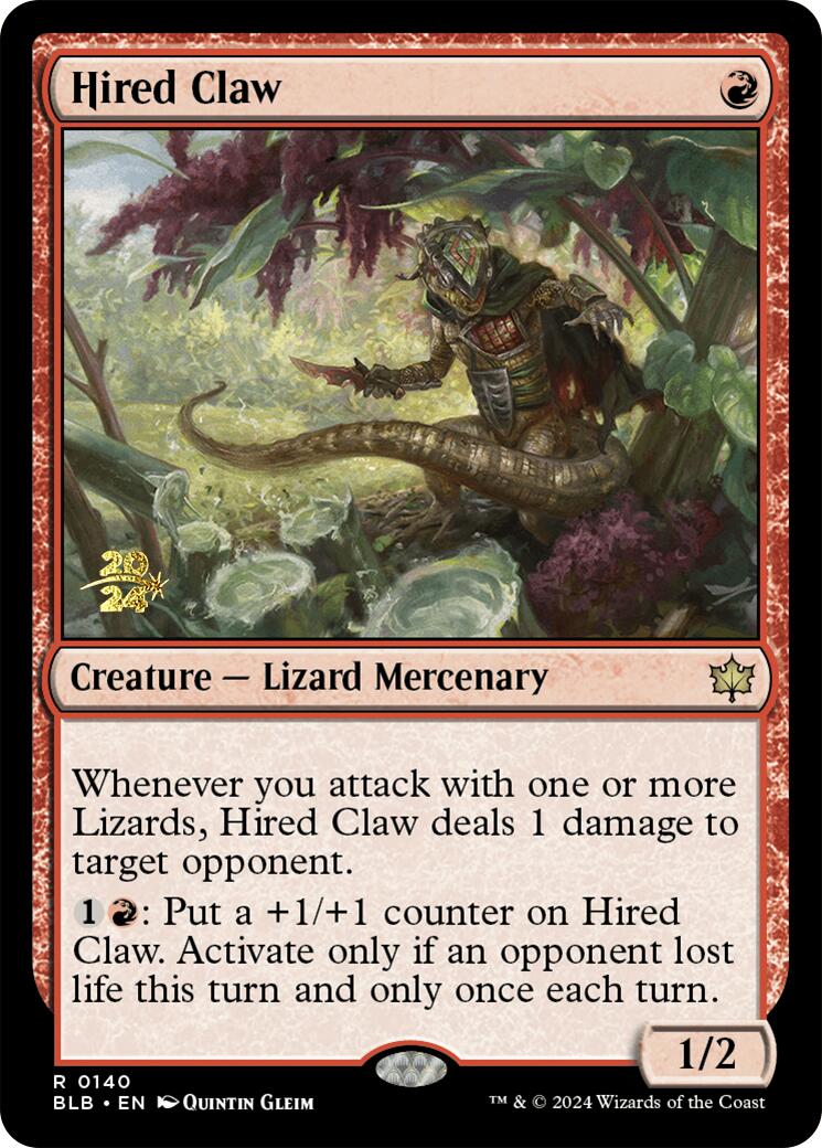 Hired Claw [Bloomburrow Prerelease Promos] | Mega City Incorporated