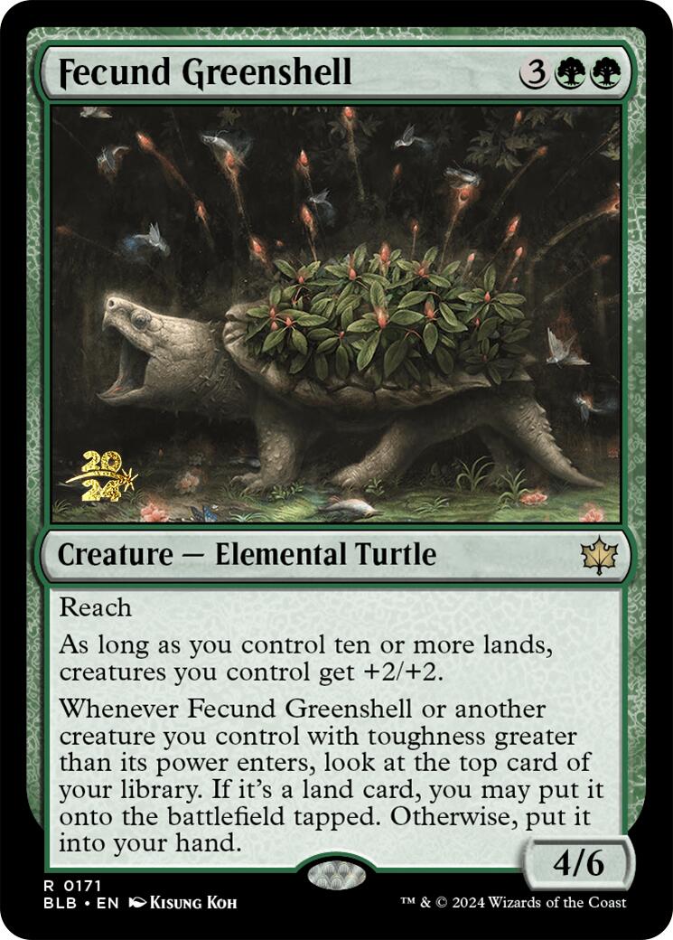 Fecund Greenshell [Bloomburrow Prerelease Promos] | Mega City Incorporated