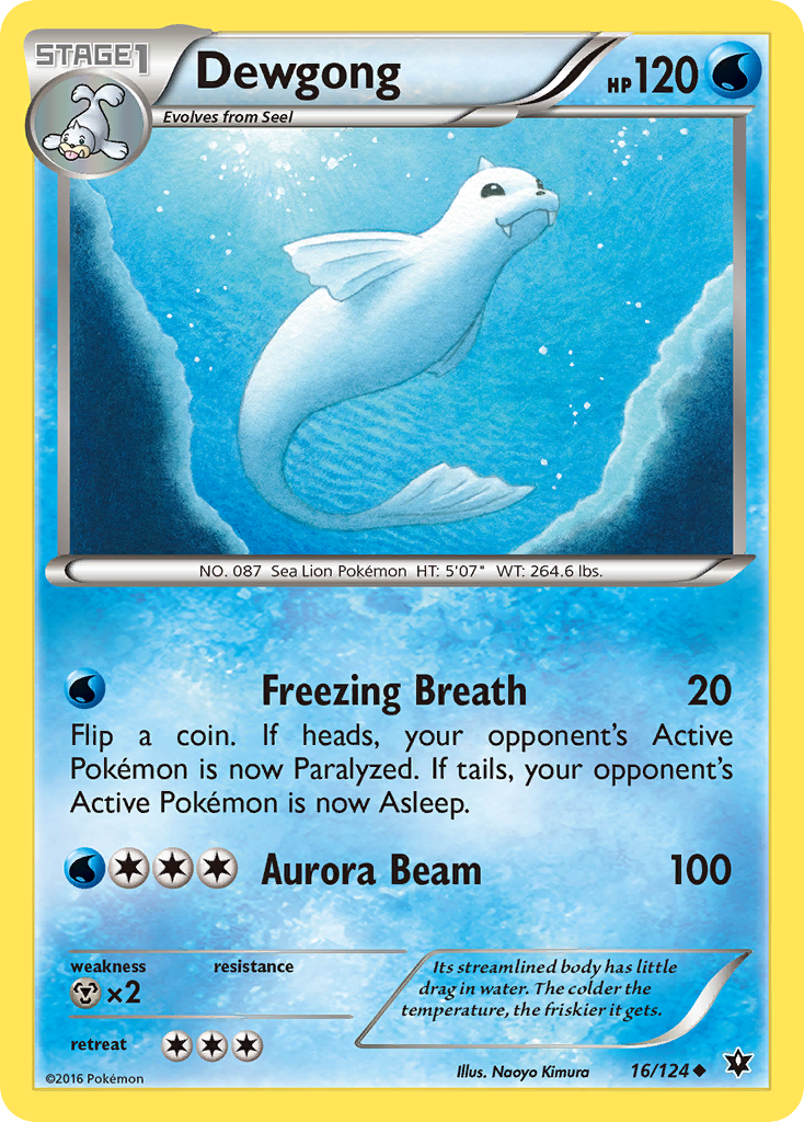 Dewgong (16/124) [XY: Fates Collide] | Mega City Incorporated