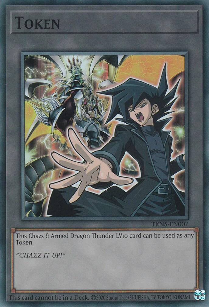 Token: Chazz & Armed Dragon Thunder LV10 [TKN5-EN007] Super Rare | Mega City Incorporated