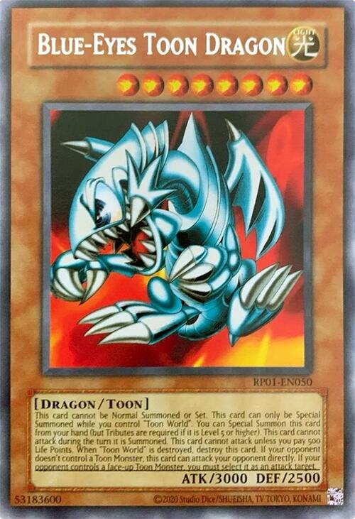 Blue-Eyes Toon Dragon [RP01-EN050] Rare | Mega City Incorporated