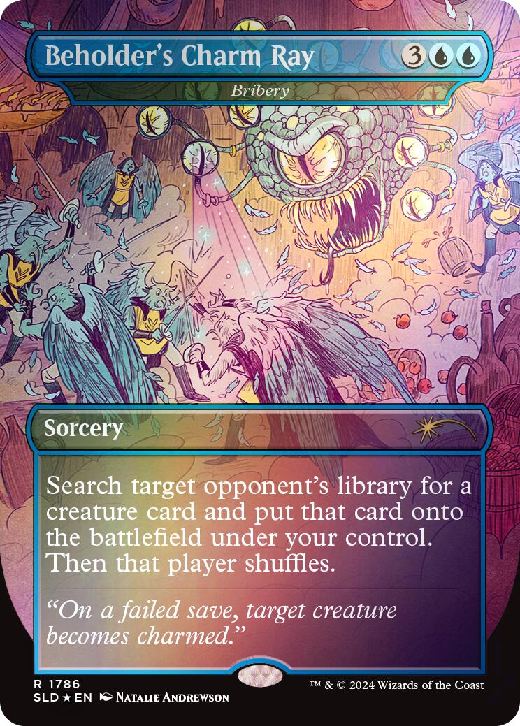 Beholder's Charm Ray - Bribery (Rainbow Foil) [Secret Lair Drop Series] | Mega City Incorporated