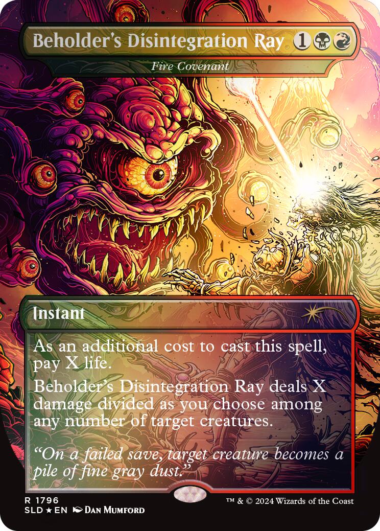 Beholder's Disintegration Ray - Fire Covenant (Rainbow Foil) [Secret Lair Drop Series] | Mega City Incorporated