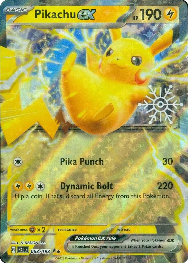 Pikachu ex (063/193) (Holiday Calendar) [Miscellaneous Cards] | Mega City Incorporated