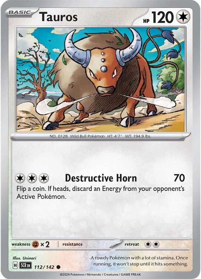 Tauros (112/142) [Scarlet & Violet: Stellar Crown] | Mega City Incorporated