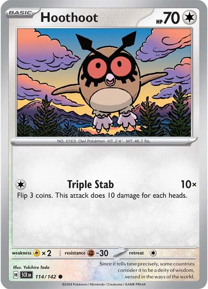 Hoothoot (114/142) [Scarlet & Violet: Stellar Crown] | Mega City Incorporated