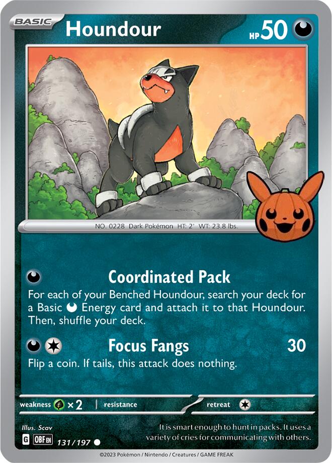 Houndour (131/197) [Trick or Trade 2024] | Mega City Incorporated