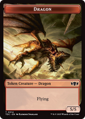 Dragon (0014) // Treasure Double-Sided Token [Tarkir: Dragonstorm Commander Tokens] | Mega City Incorporated