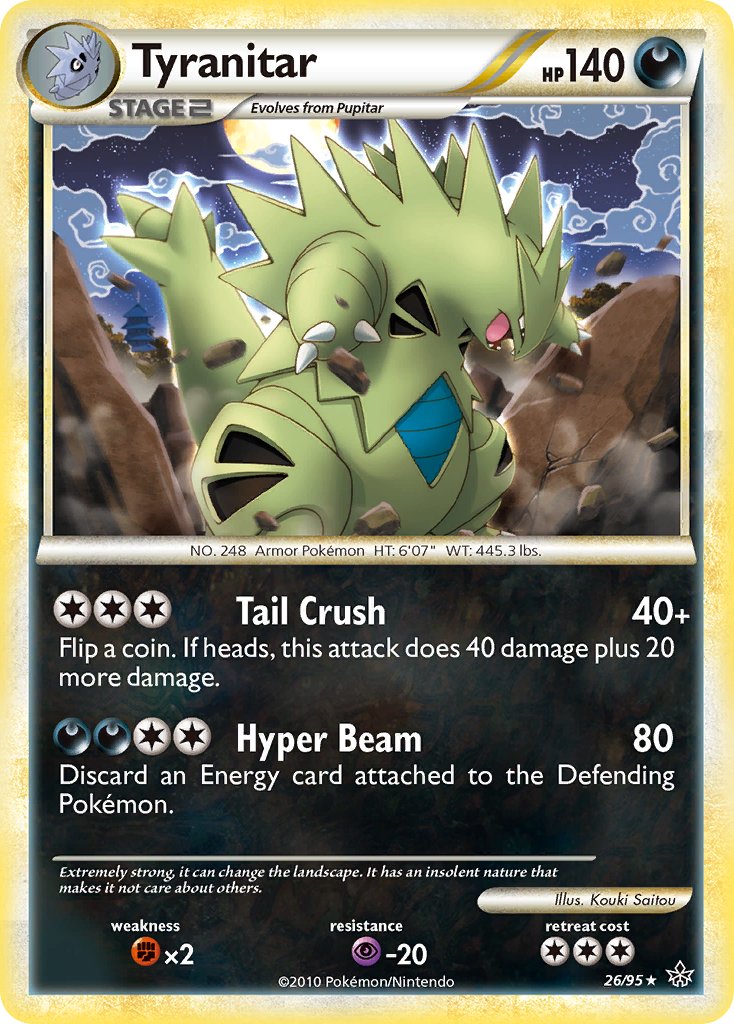 Tyranitar (26/95) (Theme Deck Exclusive) [HeartGold & SoulSilver: Unleashed] | Mega City Incorporated