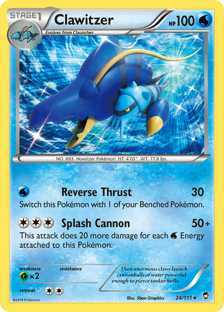 Clawitzer (24/111) [XY: Furious Fists] | Mega City Incorporated