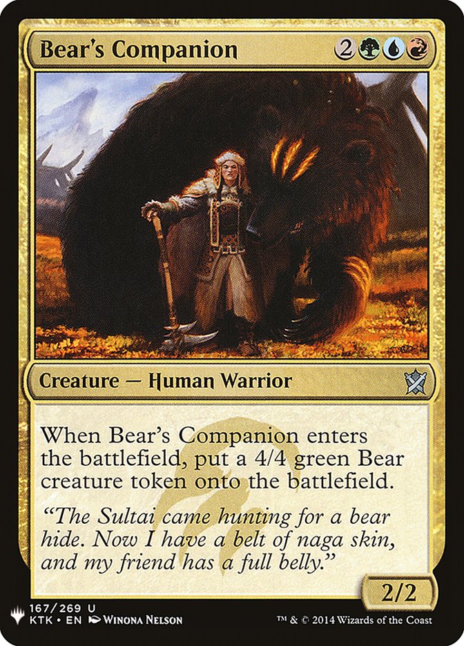 Bear's Companion [Mystery Booster] | Mega City Incorporated