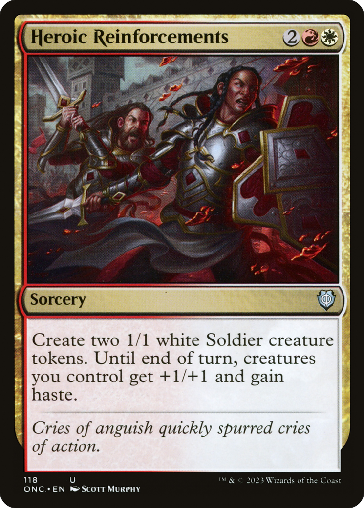Heroic Reinforcements [Phyrexia: All Will Be One Commander] | Mega City Incorporated