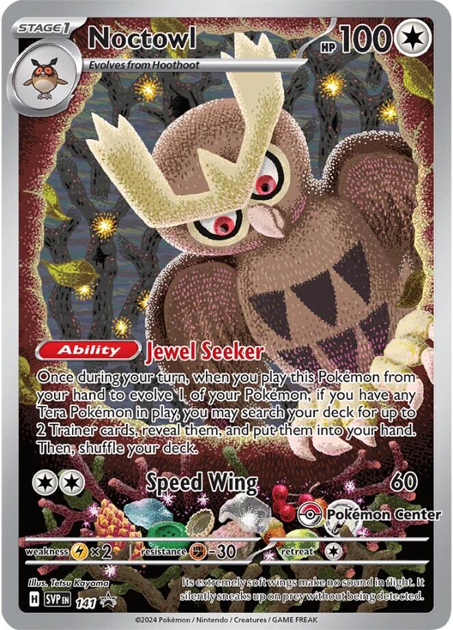 Noctowl (141) (Pokemon Center Exclusive) [Scarlet & Violet: Black Star Promos] | Mega City Incorporated