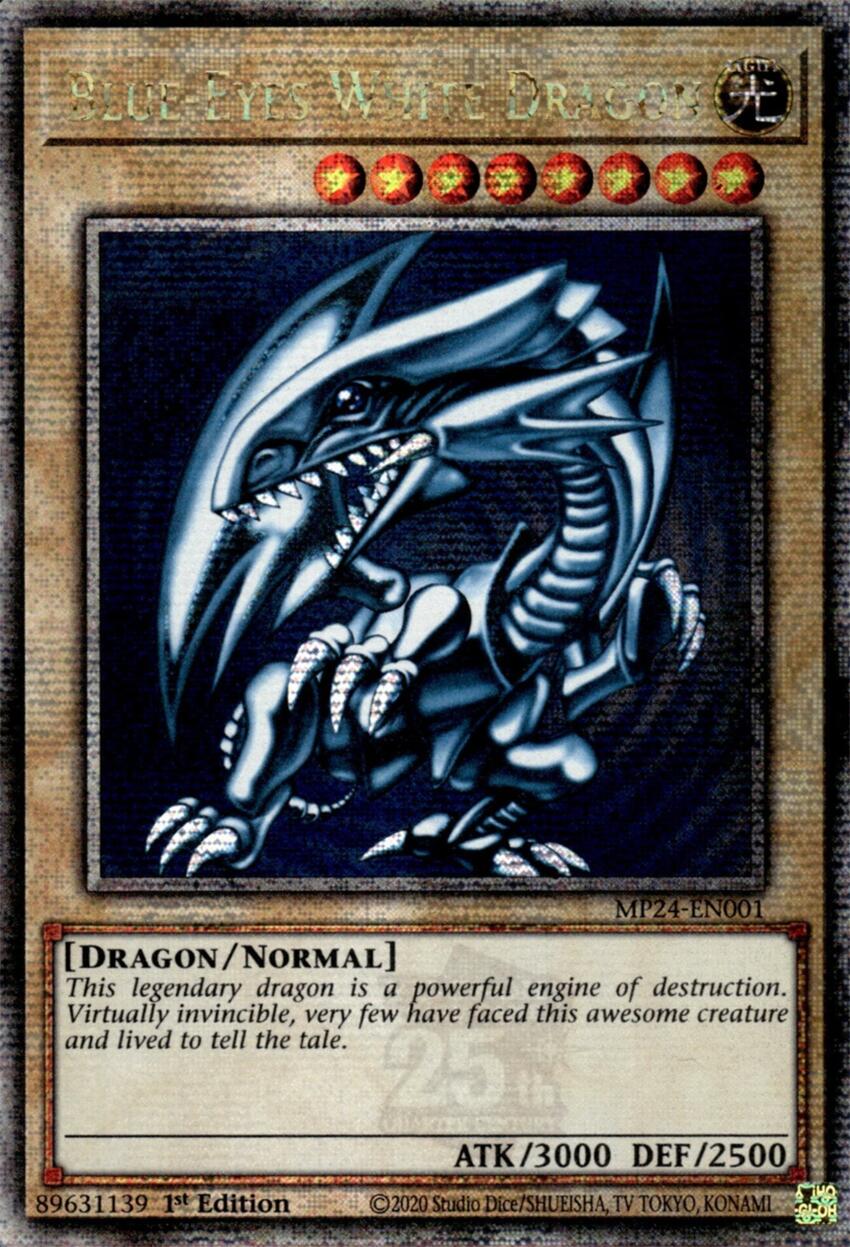 Blue-Eyes White Dragon [MP24-EN001] Quarter Century Secret Rare | Mega City Incorporated