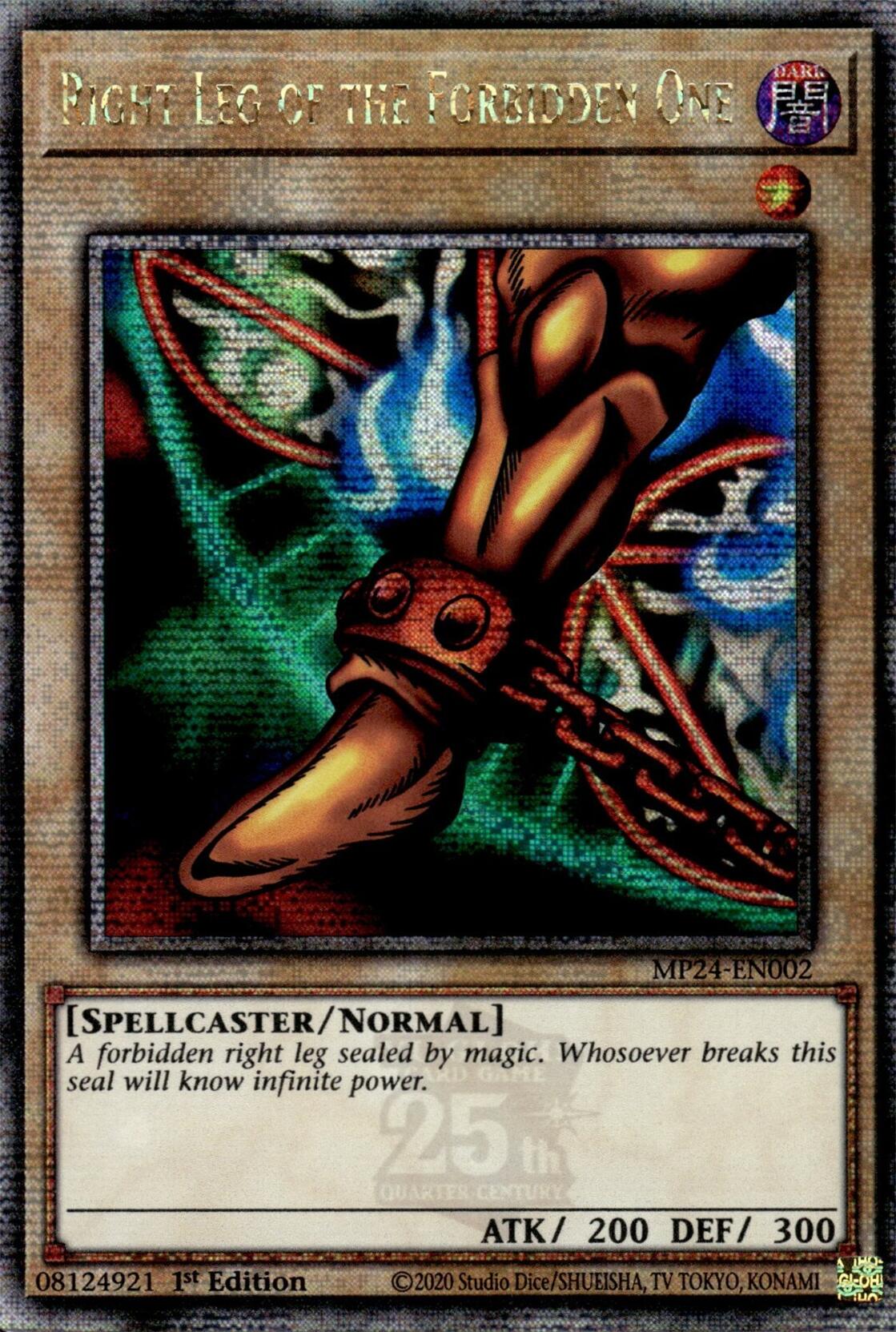 Right Leg of the Forbidden One [MP24-EN002] Quarter Century Secret Rare | Mega City Incorporated