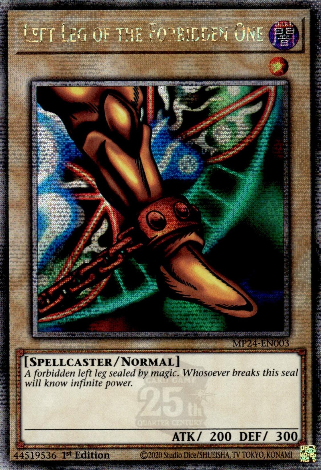 Left Leg of the Forbidden One [MP24-EN003] Quarter Century Secret Rare | Mega City Incorporated