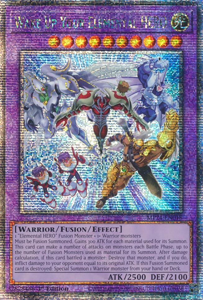 Wake Up Your Elemental HERO [MP24-EN018] Quarter Century Secret Rare | Mega City Incorporated