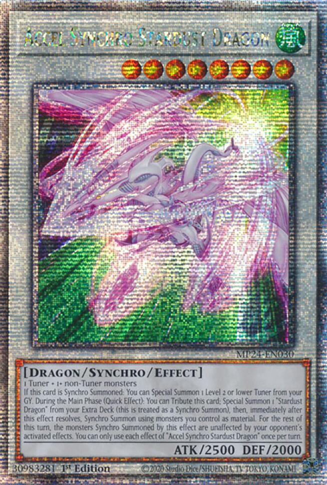 Accel Synchro Stardust Dragon [MP24-EN030] Quarter Century Secret Rare | Mega City Incorporated