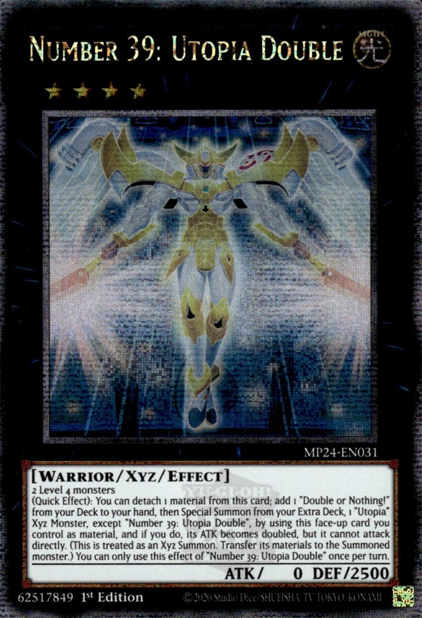 Number 39: Utopia Double [MP24-EN031] Quarter Century Secret Rare | Mega City Incorporated