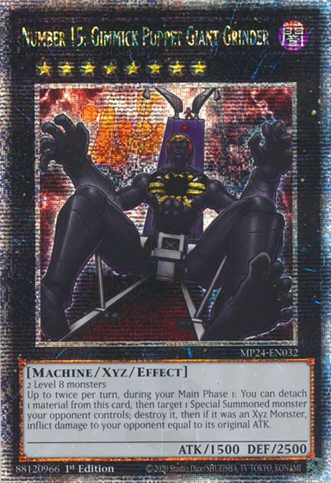 Number 15: Gimmick Puppet Giant Grinder [MP24-EN032] Quarter Century Secret Rare | Mega City Incorporated