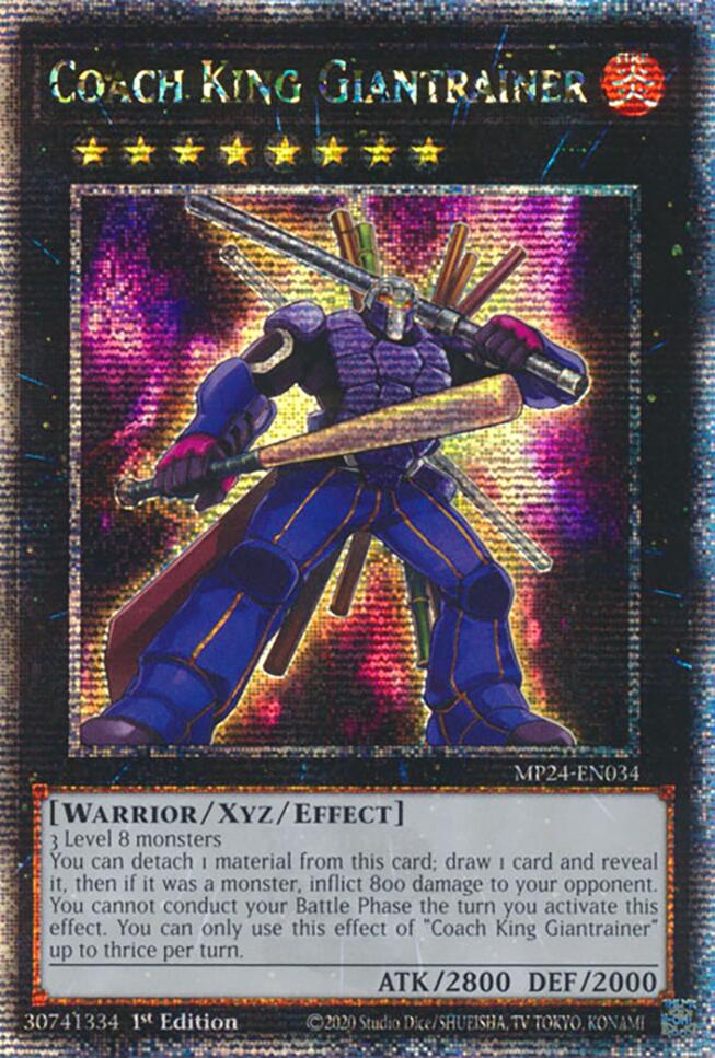 Coach King Giantrainer [MP24-EN034] Quarter Century Secret Rare | Mega City Incorporated