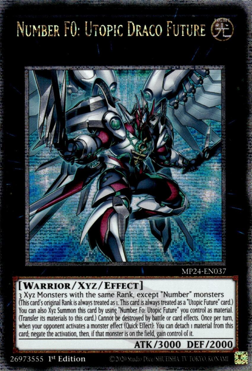 Number F0: Utopic Draco Future [MP24-EN037] Quarter Century Secret Rare | Mega City Incorporated