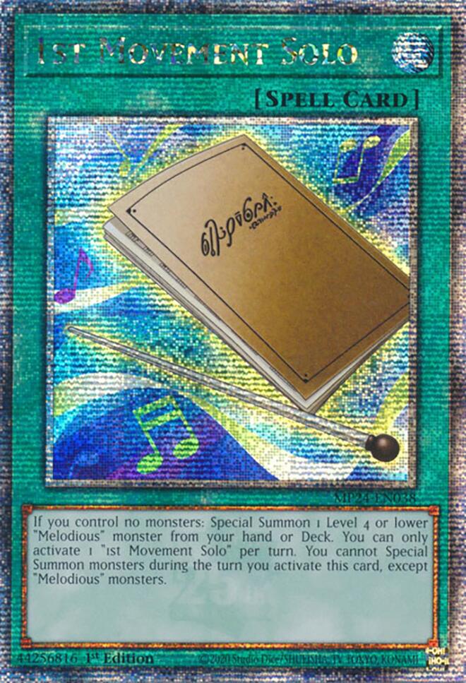 1st Movement Solo [MP24-EN038] Quarter Century Secret Rare | Mega City Incorporated