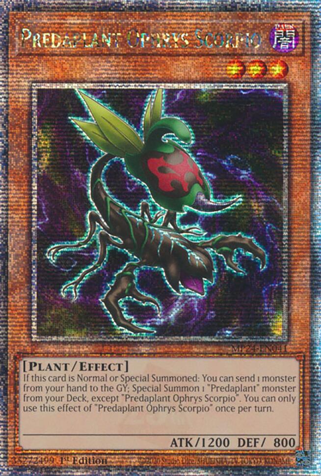 Predaplant Ophrys Scorpio [MP24-EN041] Quarter Century Secret Rare | Mega City Incorporated