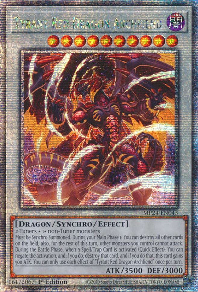 Tyrant Red Dragon Archfiend [MP24-EN043] Quarter Century Secret Rare | Mega City Incorporated