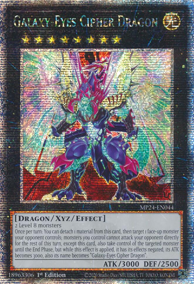 Galaxy-Eyes Cipher Dragon [MP24-EN044] Quarter Century Secret Rare | Mega City Incorporated