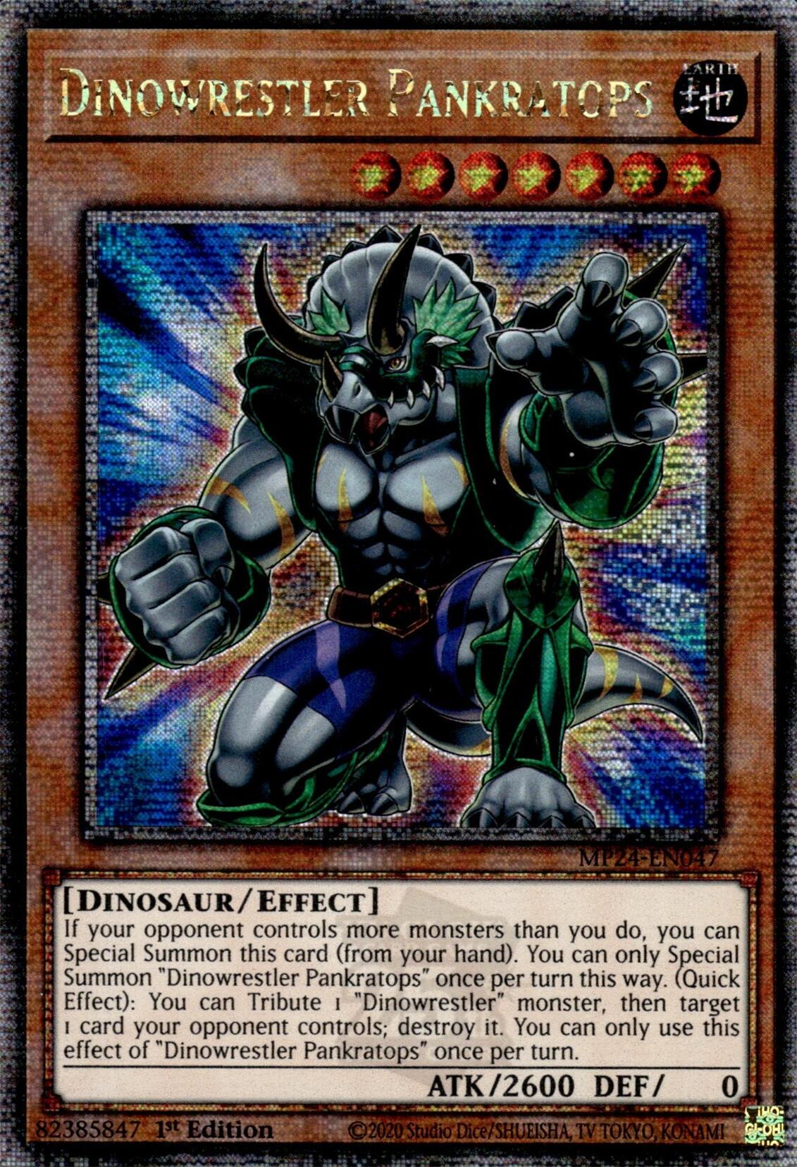 Dinowrestler Pankratops [MP24-EN047] Quarter Century Secret Rare | Mega City Incorporated