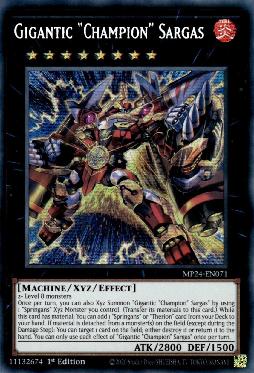 Gigantic "Champion" Sargas [MP24-EN071] Prismatic Secret Rare | Mega City Incorporated