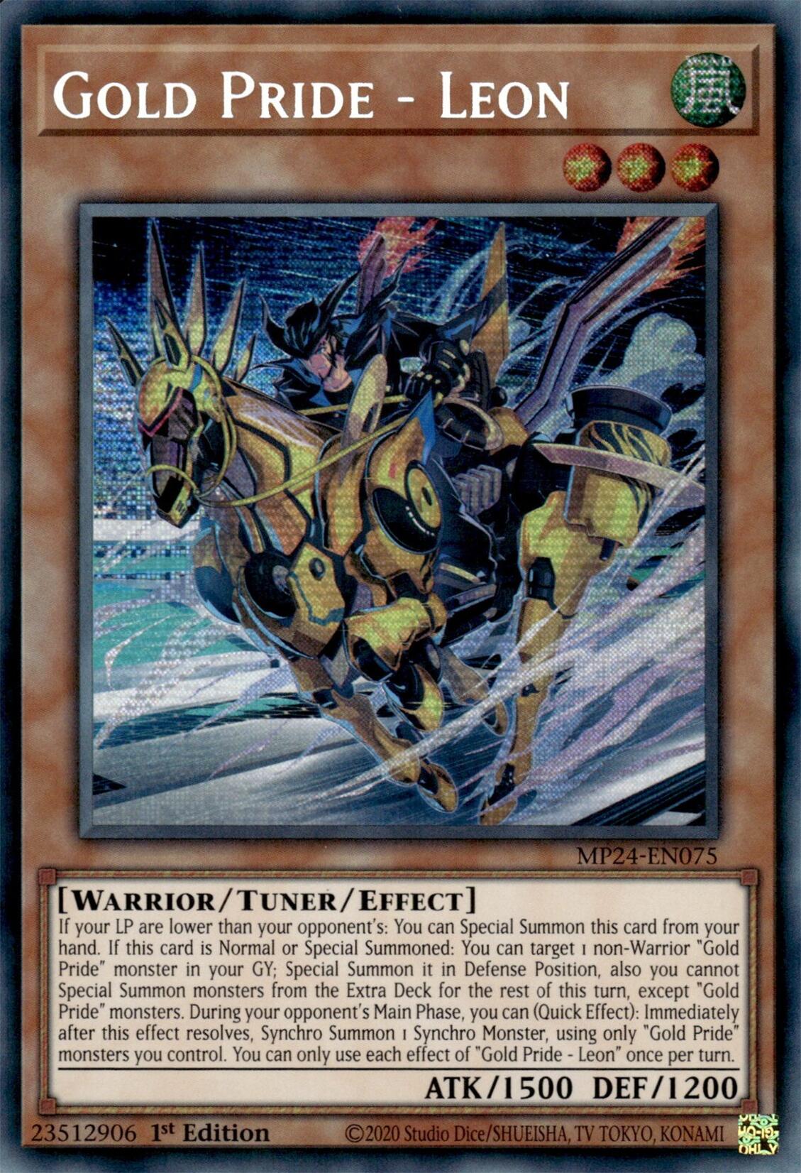 Gold Pride - Leon [MP24-EN075] Prismatic Secret Rare | Mega City Incorporated