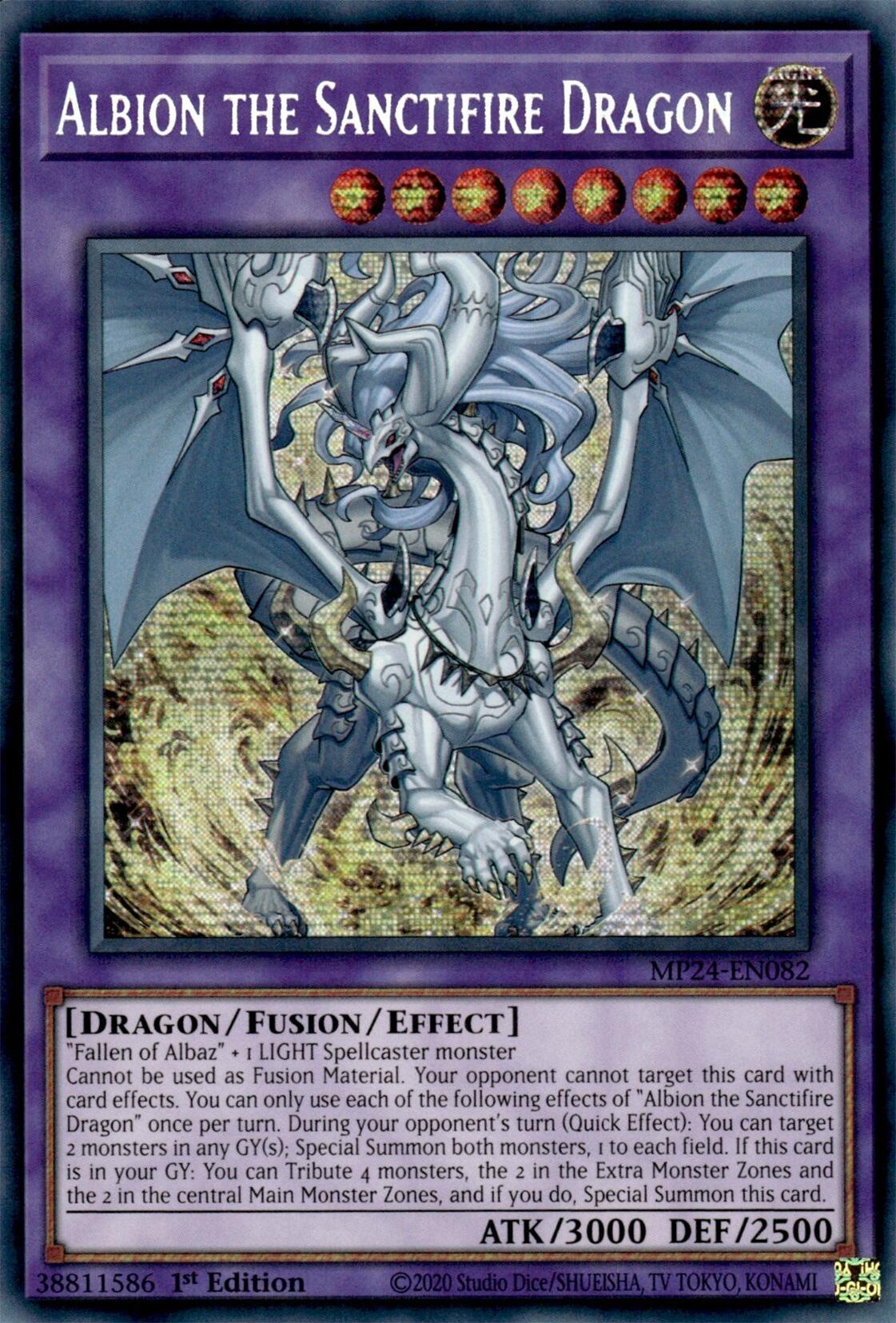 Albion the Sanctifire Dragon [MP24-EN082] Prismatic Secret Rare | Mega City Incorporated