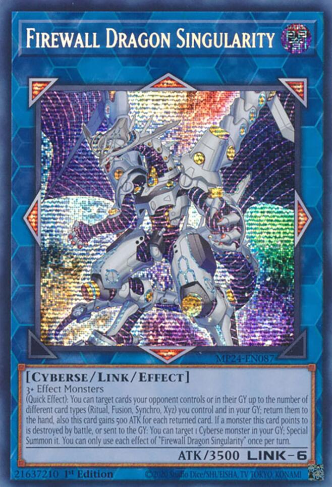 Firewall Dragon Singularity [MP24-EN087] Prismatic Secret Rare | Mega City Incorporated