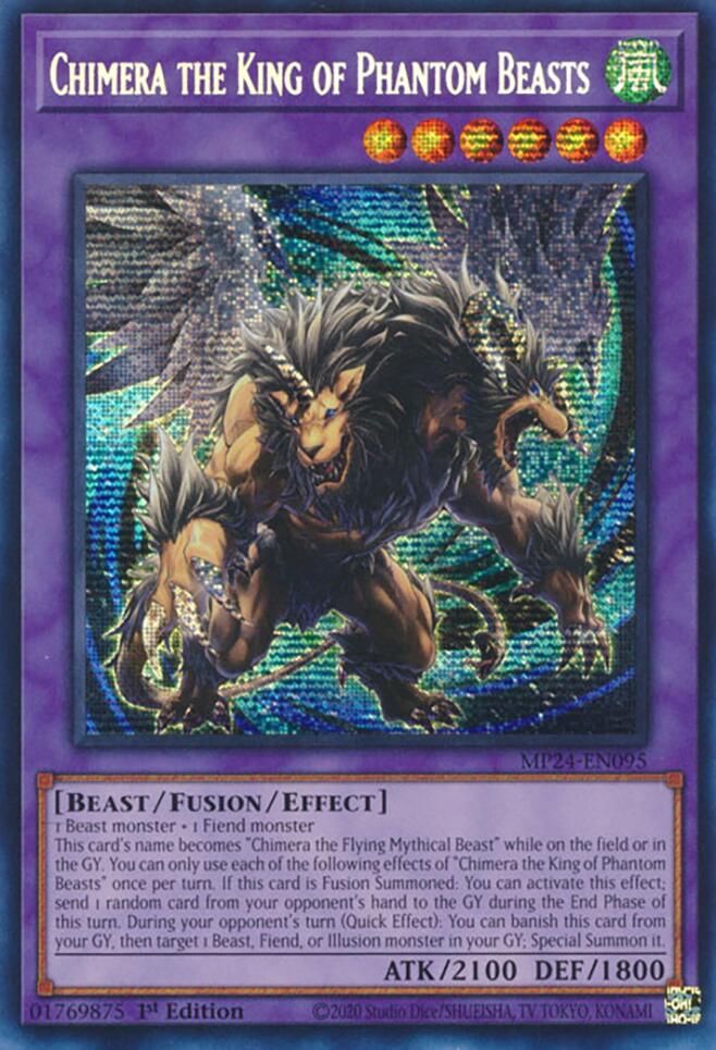 Chimera the King of Phantom Beasts [MP24-EN095] Prismatic Secret Rare | Mega City Incorporated