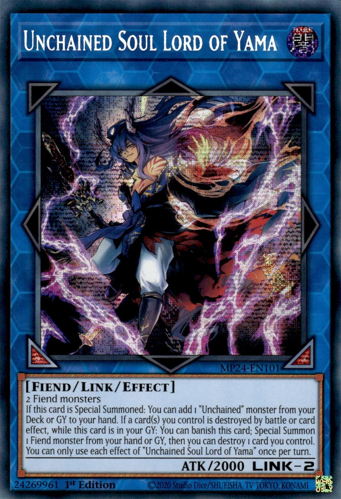 Unchained Soul Lord of Yama [MP24-EN101] Prismatic Secret Rare | Mega City Incorporated